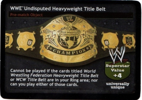 WWE Undisputed Heavyweight Title Belt
